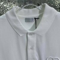 Dior Men CD Icon Polo Shirt White Cotton Pique (1)