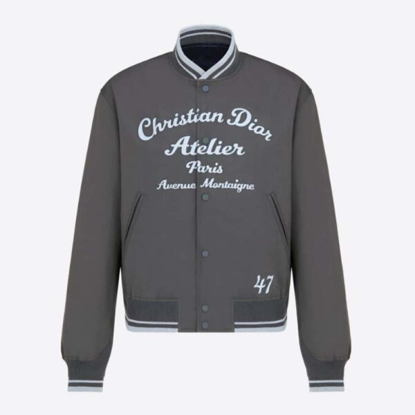 Dior Men Christian Dior Atelier Teddy Blouson Gray Technical Faille (1)