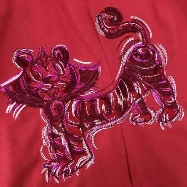 Dior Men Dior and Kenny Scharf T-shirt Relaxed Fit Red Cotton Jersey (8)
