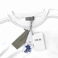 Dior Men Dior and Kenny Scharf T-shirt Relaxed Fit White Cotton Jersey (1)