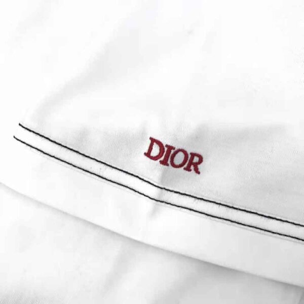 Dior Men Dior and Kenny Scharf T-shirt Relaxed Fit White Cotton Jersey (5)
