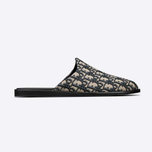 Dior Men Indior Mule Beige and Black Dior Oblique Jacquard (1)