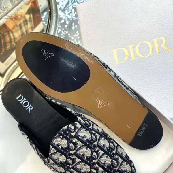 Dior Men Indior Mule Beige and Black Dior Oblique Jacquard (9)