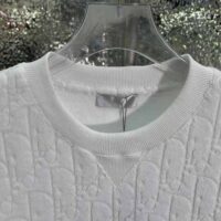 Dior Men Oblique T-shirt Relaxed Fit Off-White Terry Cotton Jacquard (1)