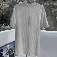 Dior Men Oblique T-shirt Relaxed Fit Off-White Terry Cotton Jacquard (1)