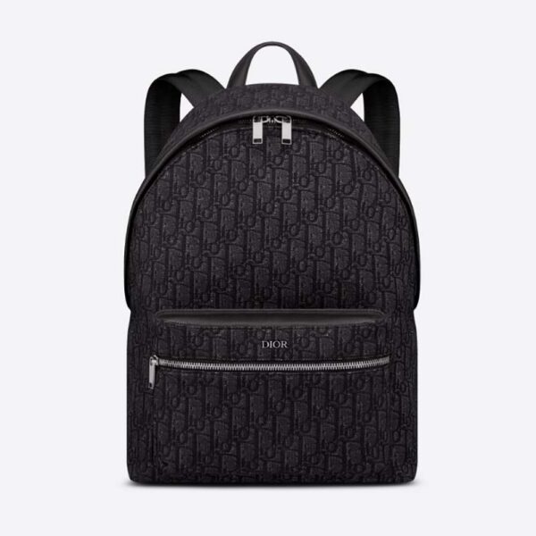 Dior Men Rider Backpack Black Dior Oblique Jacquard (1)