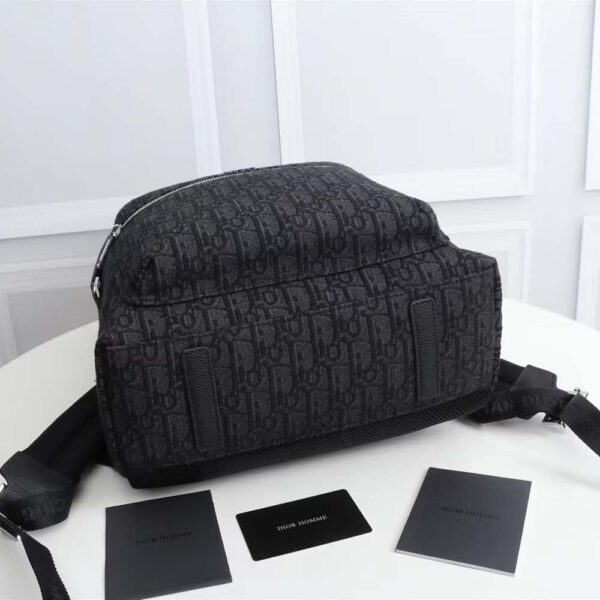 Dior Men Rider Backpack Black Dior Oblique Jacquard (5)