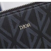 Dior Unisex A5 Pouch Black CD Diamond Canvas Smooth Calfskin (7)