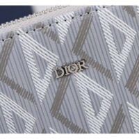 Dior Unisex A5 Pouch Gray CD Diamond Canvas Smooth Calfskin (3)