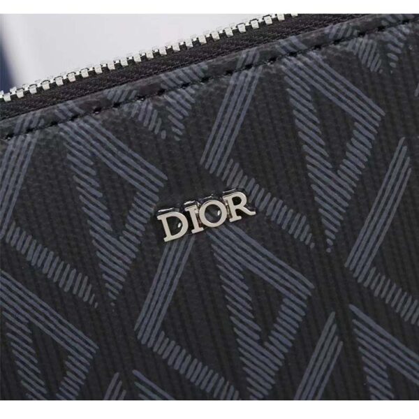 Dior Unisex CD Pouch Black CD Diamond Canvas DIOR Signature (3)