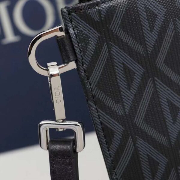 Dior Unisex CD Pouch Black CD Diamond Canvas DIOR Signature (6)