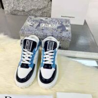 Dior Unisex D-Player Sneaker Blue Multicolor Technical Fabric Suede and Calfskin (1)