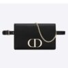 Dior Women 30 Montaigne 2-in-1 Pouch Stone Grained Calfskin-Black