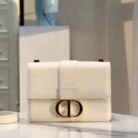 Dior Women 30 Montaigne Bag Des Vents Box Calfskin-white (1)