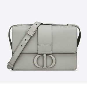 Dior Women 30 Montaigne Bag Ultramatte Grained Calfskin-Silver