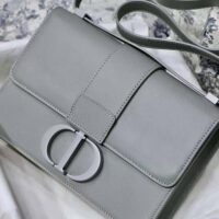 Dior Women 30 Montaigne Bag Ultramatte Grained Calfskin-silver (1)