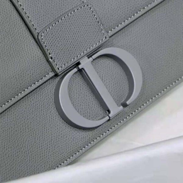 Dior Women 30 Montaigne Bag Ultramatte Grained Calfskin-silver (4)
