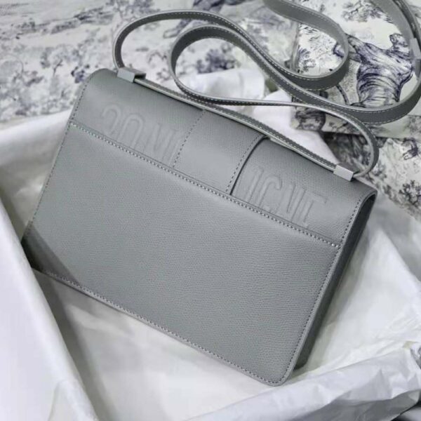 Dior Women 30 Montaigne Bag Ultramatte Grained Calfskin-silver (6)