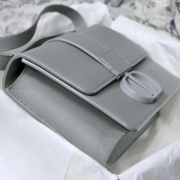 Dior Women 30 Montaigne Bag Ultramatte Grained Calfskin-silver (8)