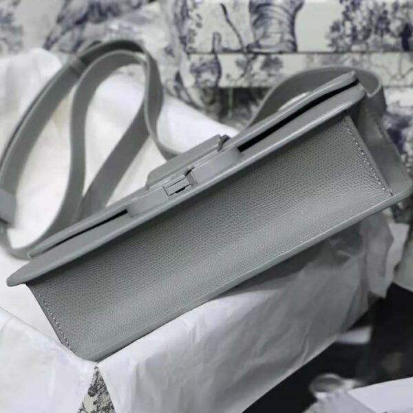 Dior Women 30 Montaigne Bag Ultramatte Grained Calfskin-silver (9)