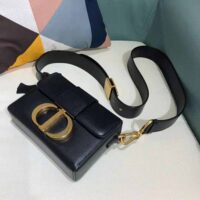 Dior Women 30 Montaigne Box Bag Black Box Calfskin (1)