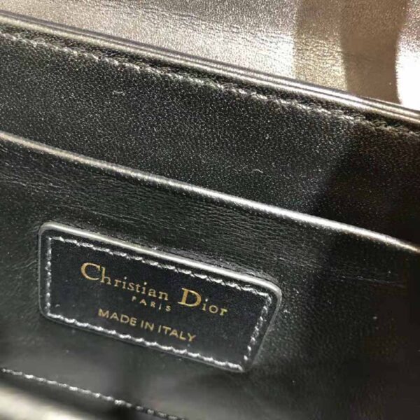 Dior Women 30 Montaigne Box Bag Black Box Calfskin (9)