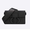 Dior Women 30 Montaigne Box Bag Black Ultramatte Grained Calfskin