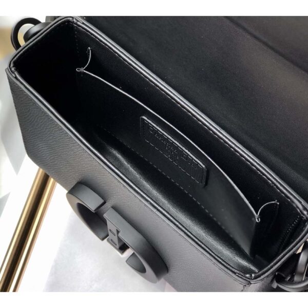 Dior Women 30 Montaigne Box Bag Black Ultramatte Grained Calfskin (8)