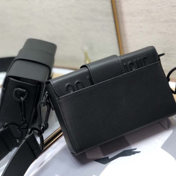 Dior Women 30 Montaigne Box Bag Black Ultramatte Grained Calfskin (9)