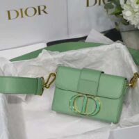 Dior Women 30 Montaigne Box Bag Mint Green Box Calfskin (1)