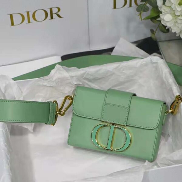 Dior Women 30 Montaigne Box Bag Mint Green Box Calfskin (2)
