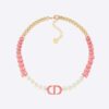 Dior Women 30 Montaigne Necklace Gold-Finish Metal with White Resin Pearls