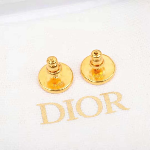 Dior Women 30 Montaigne Stud Earrings Gold-Finish Metal (4)