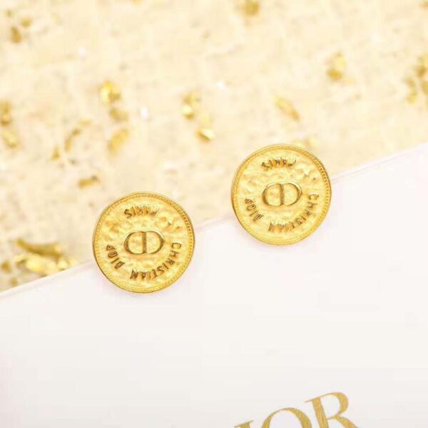 Dior Women 30 Montaigne Stud Earrings Gold-Finish Metal (5)