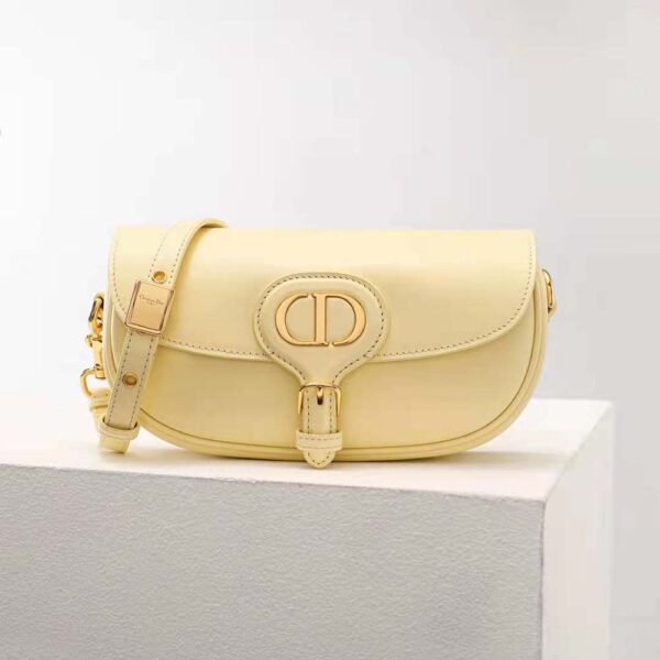 Dior Women Bobby East-West Bag Pale Yellow Box Calfskin (2)