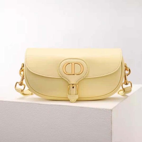 Dior Women Bobby East-West Bag Pale Yellow Box Calfskin (3)