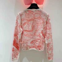 Dior Women Chez Moi Embroidered Sweater Peony Pink Technical Cashmere Knit (1)