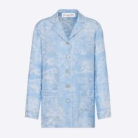 Dior Women Chez Moi Shirt Cornflower Blue Toile de Jouy Reverse Silk Twill (1)