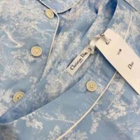 Dior Women Chez Moi Shirt Cornflower Blue Toile de Jouy Reverse Silk Twill (1)