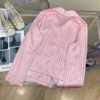 Dior Women Chez Moi Short-Sleeved Shirt Peony Pink Silk Twill (1)