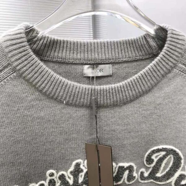 Dior Women Christian Dior Atelier Sweater Gray Wool Jersey (5)