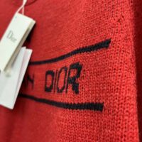 Dior Women Christian Dior Short-Sleeved Sweater Red Cashmere and Wool Knit (1)