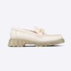 Dior Women Code Loafer White Brushed Calfskin