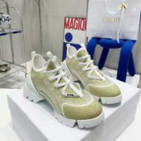 Dior Women D-Connect Sneaker Gold-Tone Laminated Mesh (1)