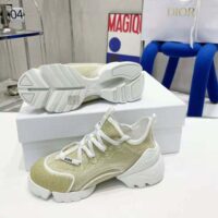 Dior Women D-Connect Sneaker Gold-Tone Laminated Mesh (1)