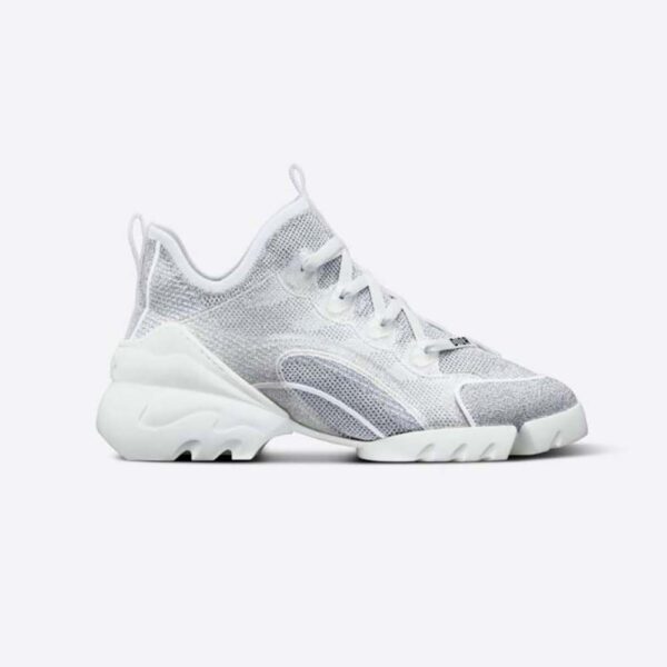 Dior Women D-Connect Sneaker Silver-Tone Laminated Mesh (1)