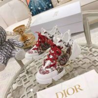 Dior Women D-Connect Sneaker White Technical Fabric and Multicolor Butterfly Motif (1)