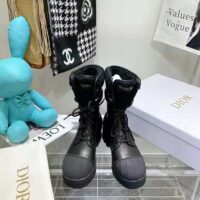 Dior Women D-Major Ankle Boot Black Calfskin and Lambskin Wool