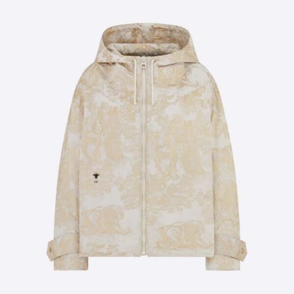 Dior Women D-Way windbreaker Gold-Tone Technical Taffeta Jacquard (1)