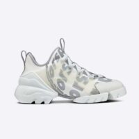 Dior Women D-connect Sneaker White Dior Spatial Printed Reflective Technical Fabric (1)